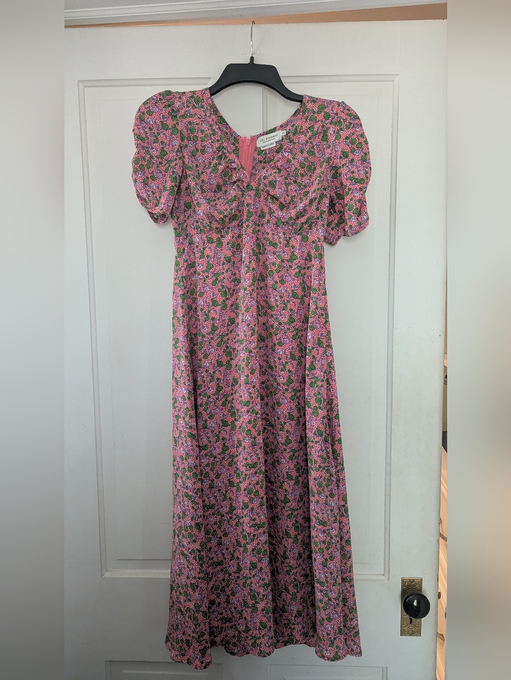 Lily Sidonio Pink Floral Puff-Sleeve Maxi Dress From Piper And Scoot